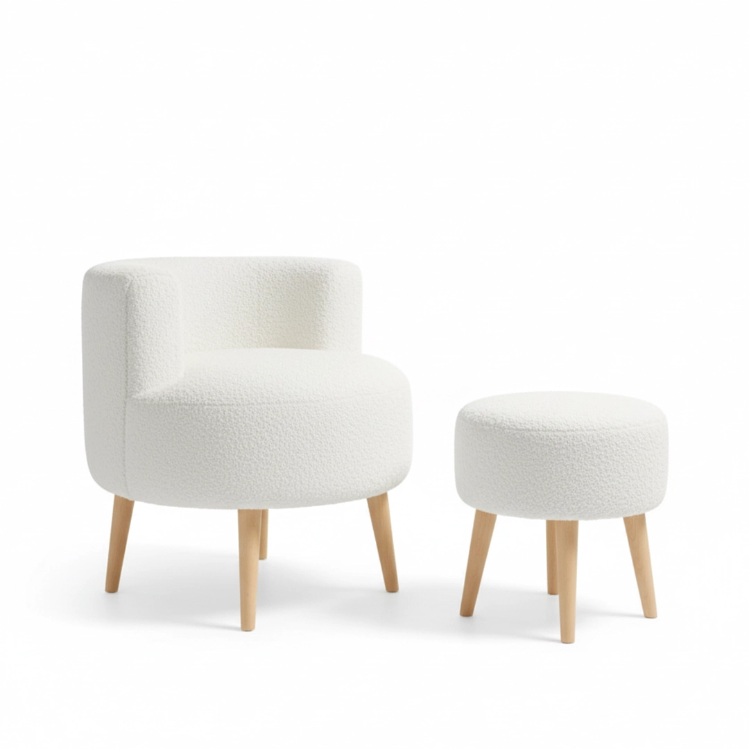 Çay Seti Tekli Koltuk ve Puf Takımı